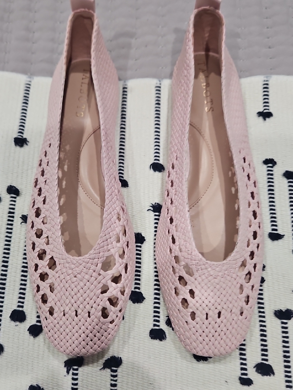 Talbots Blush Pink Braided Ballet Flats
